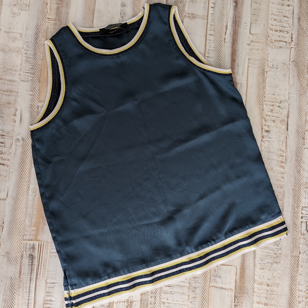 SCOTCH & SODA Field of Stars Varsity Tank, Size - S